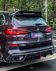 BMW X5 G05 M50i X/S Drive 40i (with M-Package) (Fits Both Pre-LCI & LCI) 2019 2020 2021 2022 2023 2024?with Aftermarket Parts - AE?Style Rear Roof Spoiler Carbon Fiber from ArmorExtend