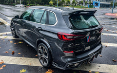 BMW X5 G05 M50i X/S Drive 40i (with M-Package) (Fits Both Pre-LCI & LCI) 2019 2020 2021 2022 2023 2024?with Aftermarket Parts - AE?Style Rear Roof Spoiler Carbon Fiber from ArmorExtend