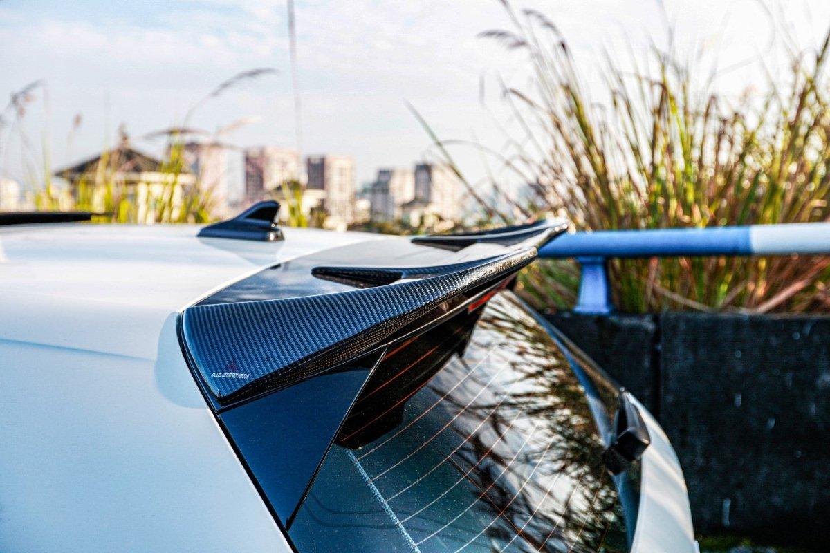 Volkswagen GTI & R-line MK8 2020 2021 2022 2023 2024 with Aftermarket Parts - AE Style Rear Roof Spoiler Carbon Fiber from?ArmorExtend