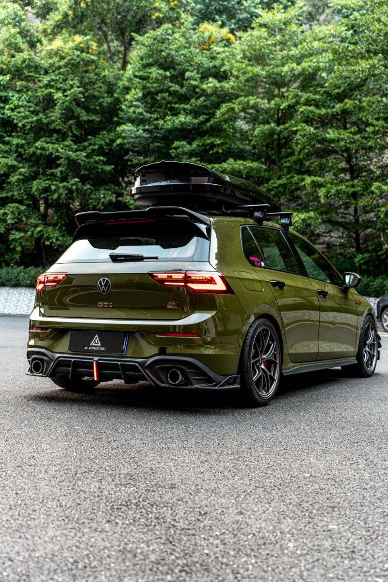Volkswagen GTI & R-line MK8 2020 2021 2022 2023 2024 with Aftermarket Parts - AE Style Rear Roof Spoiler Carbon Fiber from?ArmorExtend