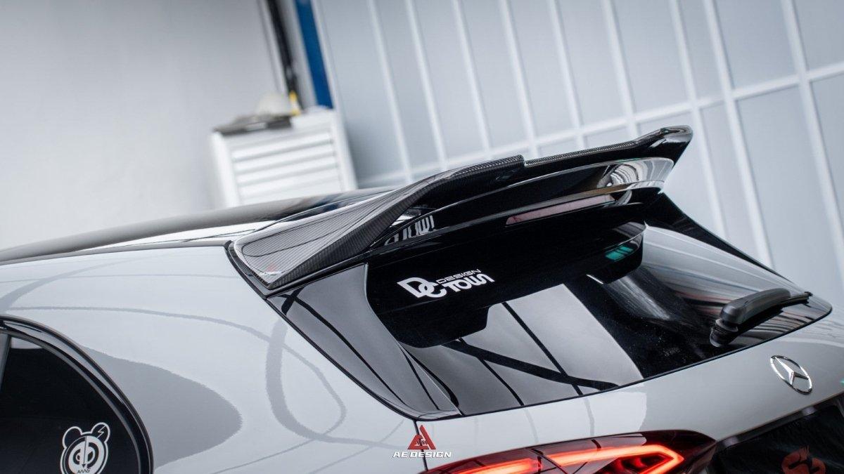 Mercedes Benz A-Class A45/A35/A250/A220 W177 2019 2020 2021 2022 2023 2024?with Aftermarket Parts -AE Rear Roof Spoiler?Carbon Fiber?from?ArmorExtend