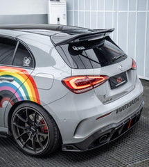 Mercedes Benz A-Class A45/A35/A250/A220 W177 2019 2020 2021 2022 2023 2024?with Aftermarket Parts -AE Rear Roof Spoiler?Carbon Fiber?from?ArmorExtend