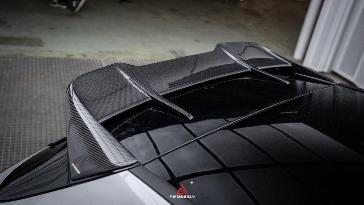 Mercedes Benz A-Class A45/A35/A250/A220 W177 2019 2020 2021 2022 2023 2024?with Aftermarket Parts -AE Rear Roof Spoiler?Carbon Fiber?from?ArmorExtend