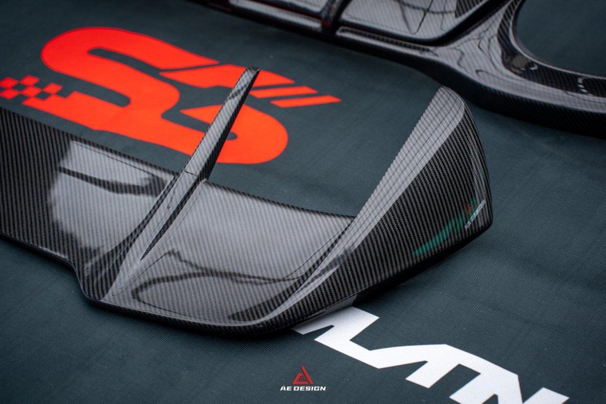 Mercedes Benz A-Class A45/A35/A250/A220 W177 2019 2020 2021 2022 2023 2024?with Aftermarket Parts -AE Rear Roof Spoiler?Carbon Fiber?from?ArmorExtend