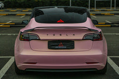 Tesla Model 3 2017 2018 2019 2020 2021 2022 2023 with Aftermarket Parts - AE Style? Rear Spoiler Carbon Fiber from ArmorExtend