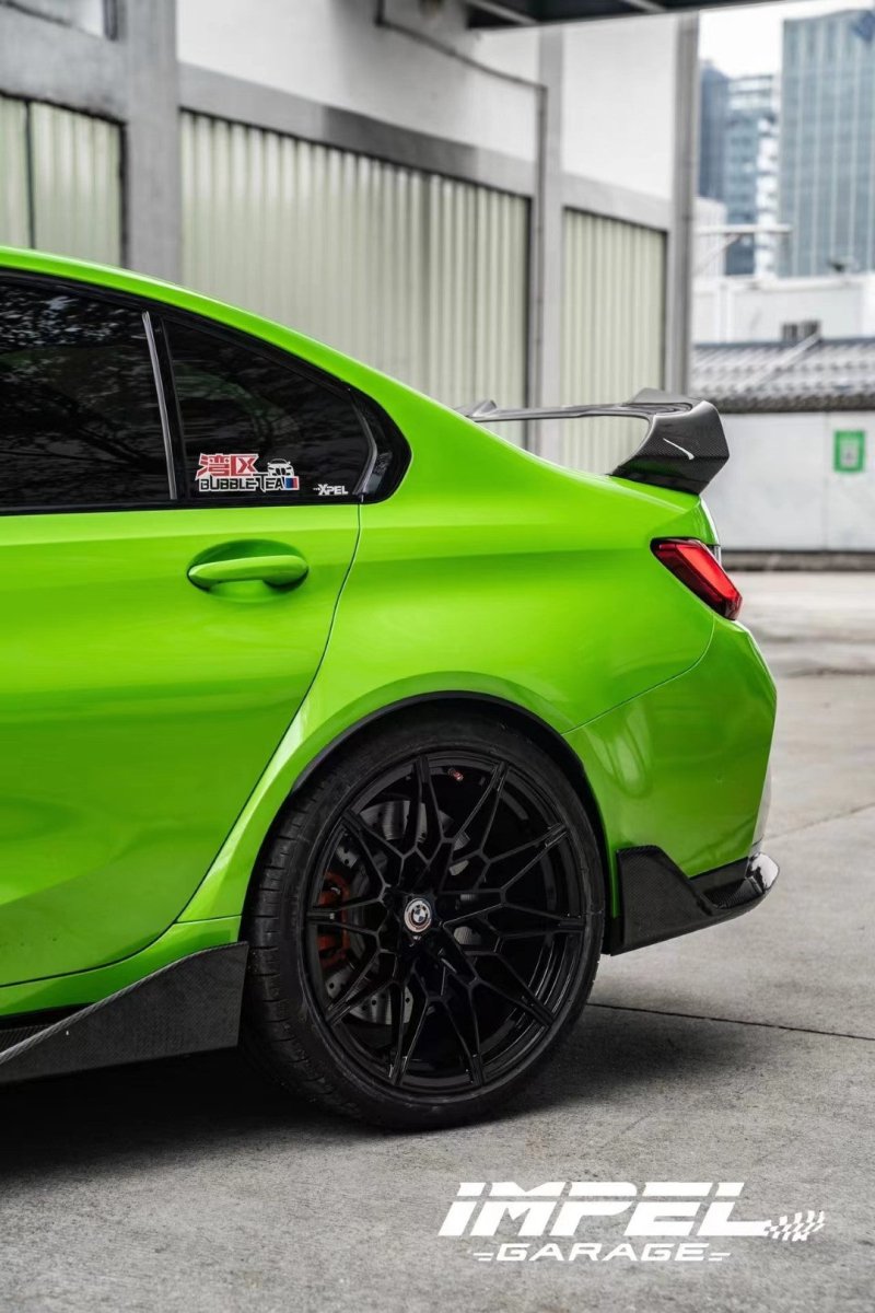 BMW M3 G80 2021 2022 2023 2024 & 3 Series 330i M340i (Fits Both Pre-LCI & LCI) 2019 2020 2021 2022 2023 2024 with Aftermarket Parts - AE Style Rear Wing Carbon Fiber?from ArmorExtend