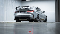 BMW M3 G80 2021 2022 2023 2024 & 3 Series 330i M340i (Fits Both Pre-LCI & LCI) 2019 2020 2021 2022 2023 2024 with Aftermarket Parts - AE Style Rear Wing Carbon Fiber?from ArmorExtend