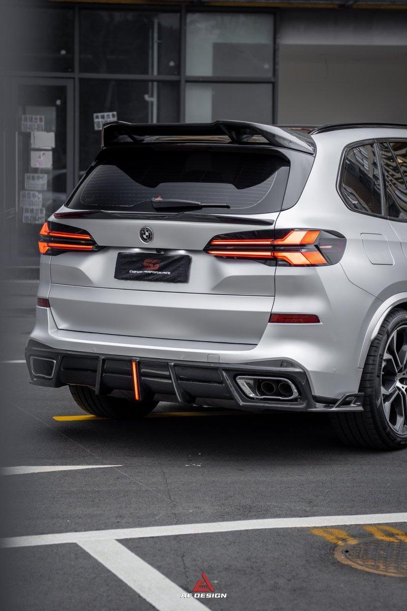 BMW X5 G05 M50i X/S Drive 40i (with M-Package) (Fits Both Pre-LCI & LCI) 2019-ON & X5M X5MC F95 (Fits Both Pre-LCI & LCI) ?2020 2021 2022 2023 2024?with Aftermarket Parts - AE Style Rear Spoiler Carbon Fiber from?ArmorExtend