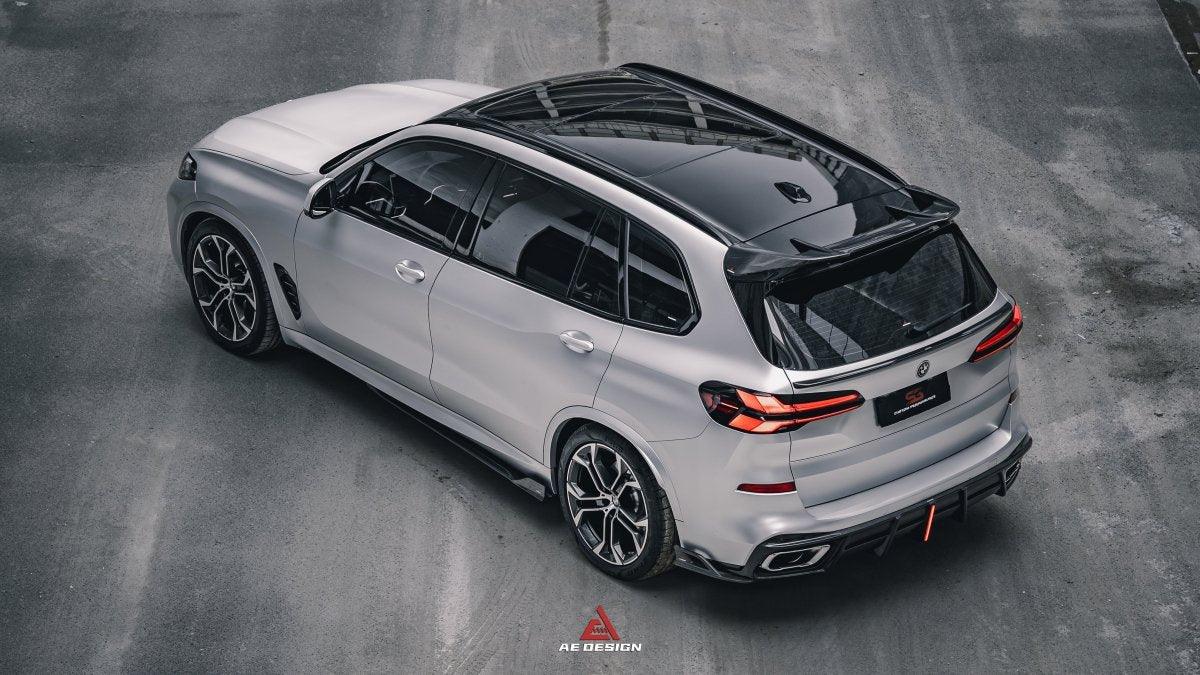 BMW X5 G05 M50i X/S Drive 40i (with M-Package) (Fits Both Pre-LCI & LCI) 2019-ON & X5M X5MC F95 (Fits Both Pre-LCI & LCI) ?2020 2021 2022 2023 2024?with Aftermarket Parts - AE Style Rear Spoiler Carbon Fiber from?ArmorExtend