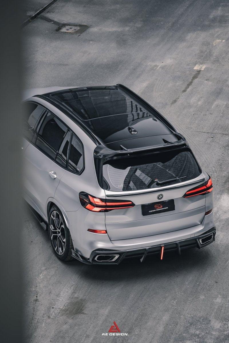 BMW X5 G05 M50i X/S Drive 40i (with M-Package) (Fits Both Pre-LCI & LCI) 2019-ON & X5M X5MC F95 (Fits Both Pre-LCI & LCI) ?2020 2021 2022 2023 2024?with Aftermarket Parts - AE Style Rear Spoiler Carbon Fiber from?ArmorExtend
