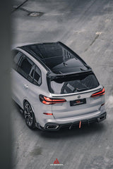 BMW X5 G05 M50i X/S Drive 40i (with M-Package) (Fits Both Pre-LCI & LCI) 2019-ON & X5M X5MC F95 (Fits Both Pre-LCI & LCI) ?2020 2021 2022 2023 2024?with Aftermarket Parts - AE Style Rear Spoiler Carbon Fiber from?ArmorExtend