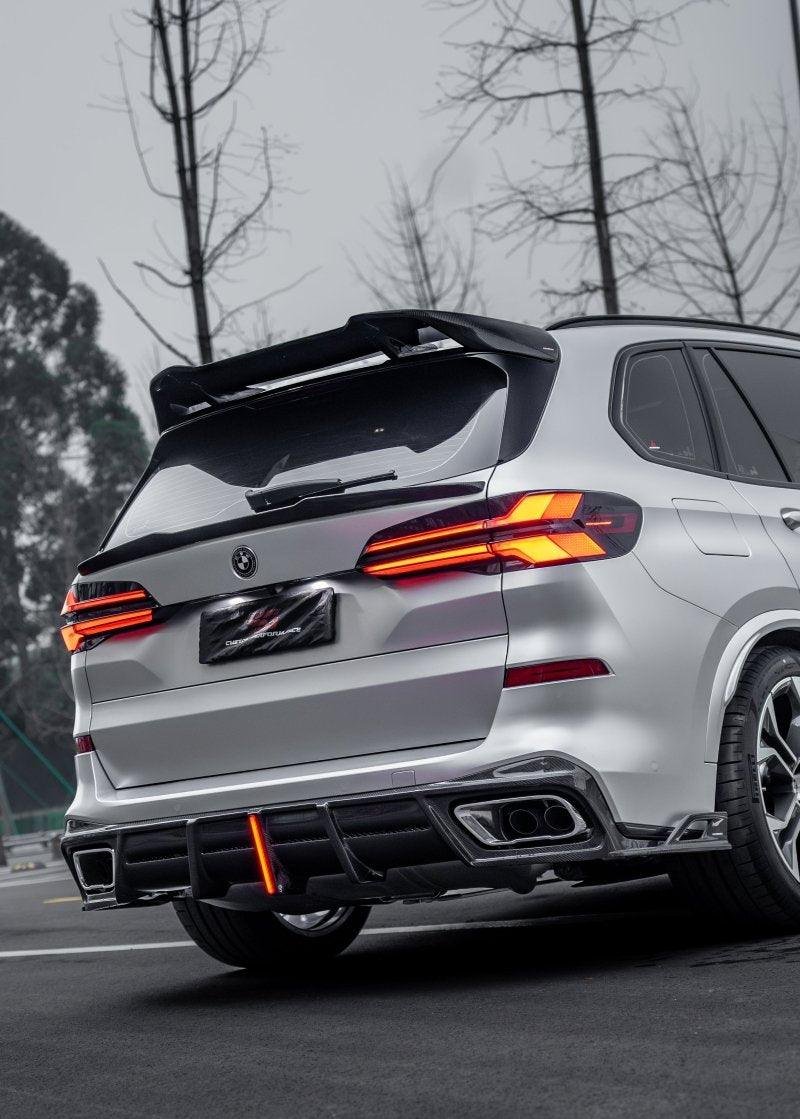 BMW X5 G05 M50i X/S Drive 40i (with M-Package) (Fits Both Pre-LCI & LCI) 2019-ON & X5M X5MC F95 (Fits Both Pre-LCI & LCI) ?2020 2021 2022 2023 2024?with Aftermarket Parts - AE Style Rear Spoiler Carbon Fiber from?ArmorExtend