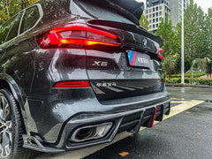 BMW X5 G05 M50i X/S Drive 40i (with M-Package) (Fits Both Pre-LCI & LCI) 2019-ON & X5M X5MC F95 (Fits Both Pre-LCI & LCI) ?2020 2021 2022 2023 2024?with Aftermarket Parts - AE Style Rear Spoiler Carbon Fiber from?ArmorExtend