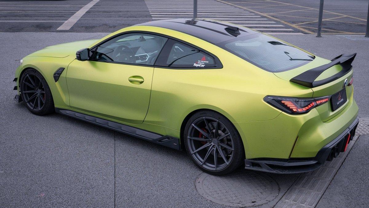 BMW M3 G80 G81 2021 2022 2023 2024 & M4 G82 G83 2021 2022 2023 2024 with Aftermarket Parts - AE Style Side Skirts Carbon Fiber?from ArmorExtend