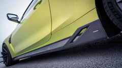 BMW M3 G80 G81 2021 2022 2023 2024 & M4 G82 G83 2021 2022 2023 2024 with Aftermarket Parts - AE Style Side Skirts Carbon Fiber?from ArmorExtend