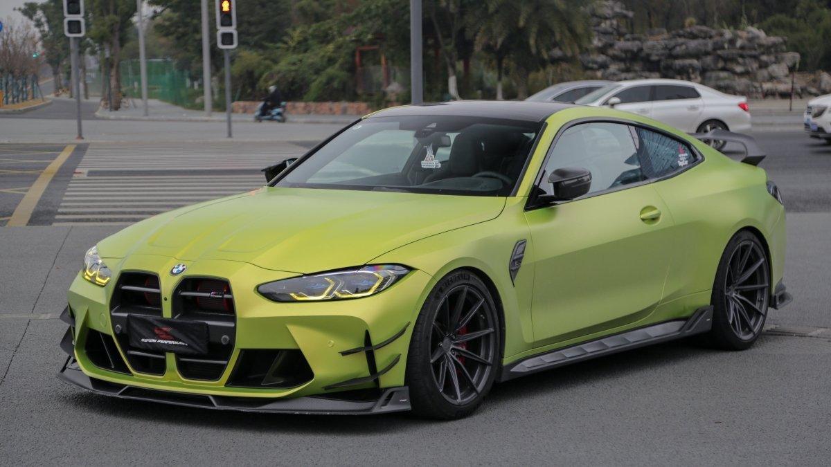 BMW M3 G80 G81 2021 2022 2023 2024 & M4 G82 G83 2021 2022 2023 2024 with Aftermarket Parts - AE Style Side Skirts Carbon Fiber?from ArmorExtend