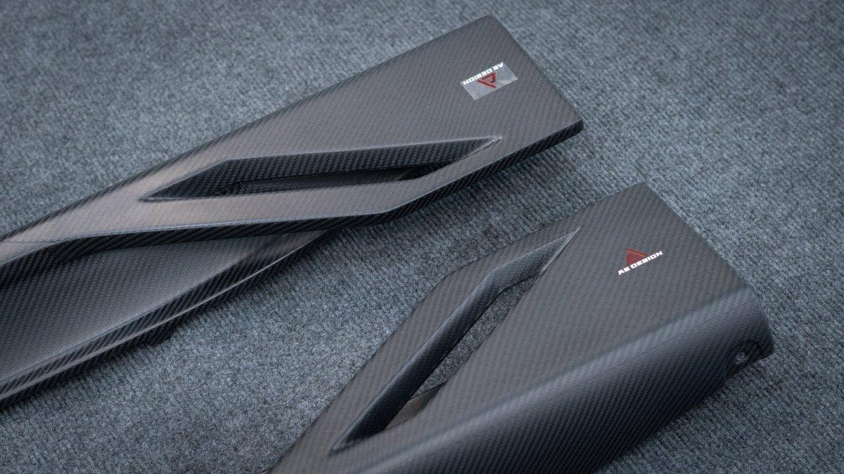 BMW M3 G80 G81 2021 2022 2023 2024 & M4 G82 G83 2021 2022 2023 2024 with Aftermarket Parts - AE Style Side Skirts Carbon Fiber?from ArmorExtend