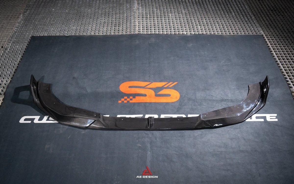 BMW 2 Series G42 230i (With M-Package Bumper) M240i 2022 2023 2024 with Aftermarket Parts - AE Style Front Lip Pre-preg Carbon Fiber from?ArmorExtend