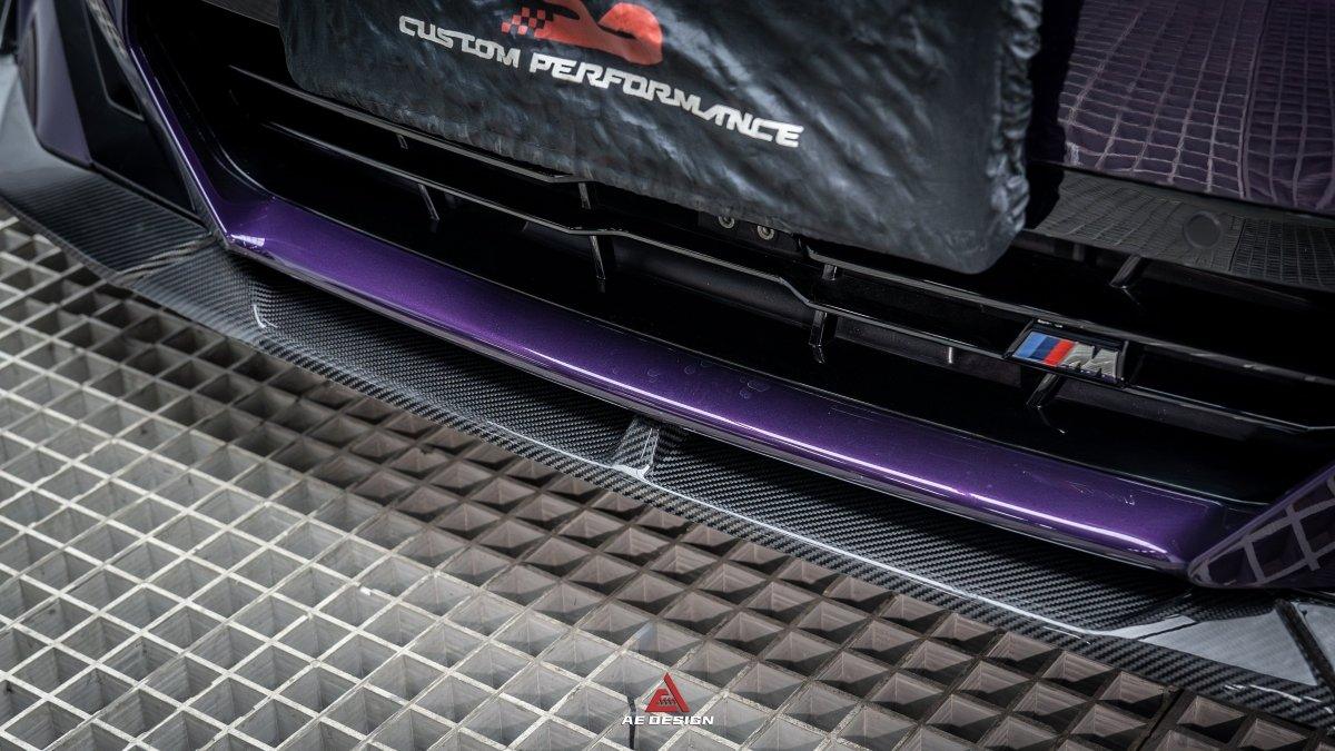 BMW 2 Series G42 230i (With M-Package Bumper) M240i 2022 2023 2024 with Aftermarket Parts - AE Style Front Lip Pre-preg Carbon Fiber from?ArmorExtend