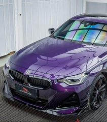 BMW 2 Series G42 230i (With M-Package Bumper) M240i 2022 2023 2024 with Aftermarket Parts - AE Style Front Lip Pre-preg Carbon Fiber from?ArmorExtend