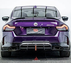 BMW 2 Series G42 230i (With M-Package Bumper) M240i 2022 2023 2024 with Aftermarket Parts - AE Style Rear Diffuser & Canards Carbon Fiber from ArmorExtend