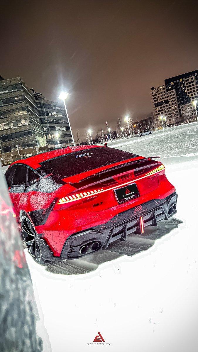 Audi RS6 C8 2020 2021 2022 2023 2024 & RS7 C8 2020 2021 2022 2023 2024 with Aftermarket Parts - AE Rear Diffuser & Canards?Carbon Fiber?from ArmorExtend