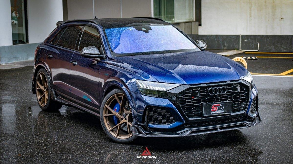 Audi RSQ8 2021 2022 2023 2024 with Aftermarket Parts - AE Style? Front Canards Carbon Fiber from ArmorExtend