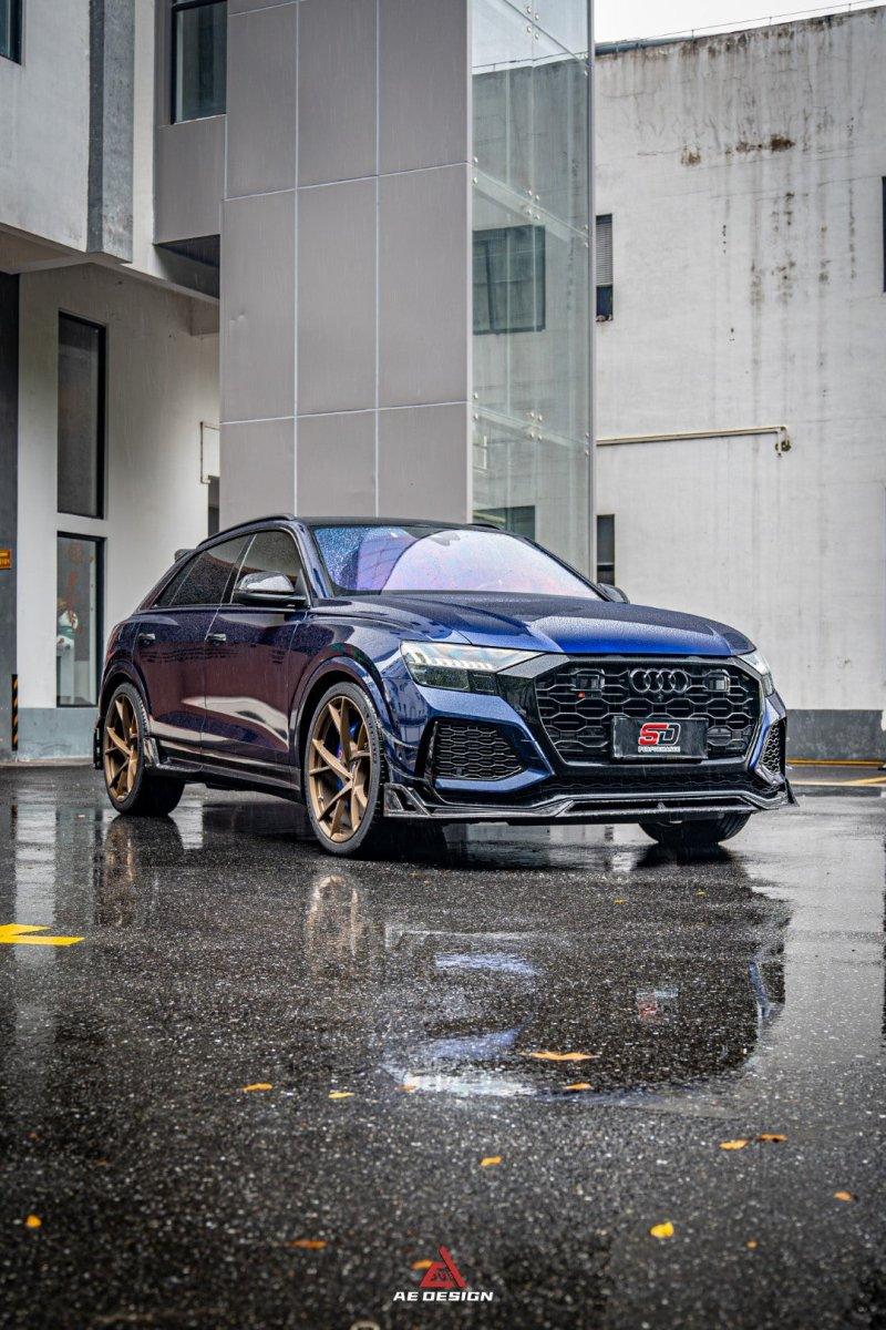 Audi RSQ8 2021 2022 2023 2024 with Aftermarket Parts - AE Style? Front Canards Carbon Fiber from ArmorExtend