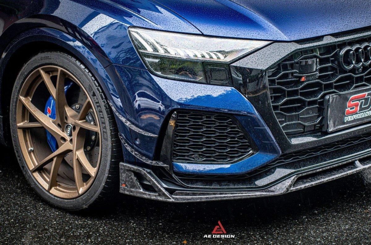 Audi RSQ8 2021 2022 2023 2024 with Aftermarket Parts - AE Style  Front Canards Carbon Fiber from ArmorExtend