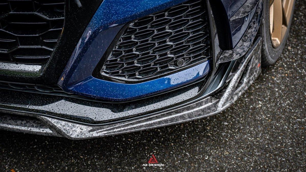 Audi RSQ8 2021 2022 2023 2024 with Aftermarket Parts - AE Front Lip Carbon Fiber from ArmorExtend