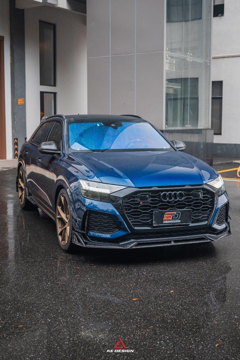 Audi RSQ8 2021 2022 2023 2024 with Aftermarket Parts - AE Front Lip?Carbon Fiber?from ArmorExtend