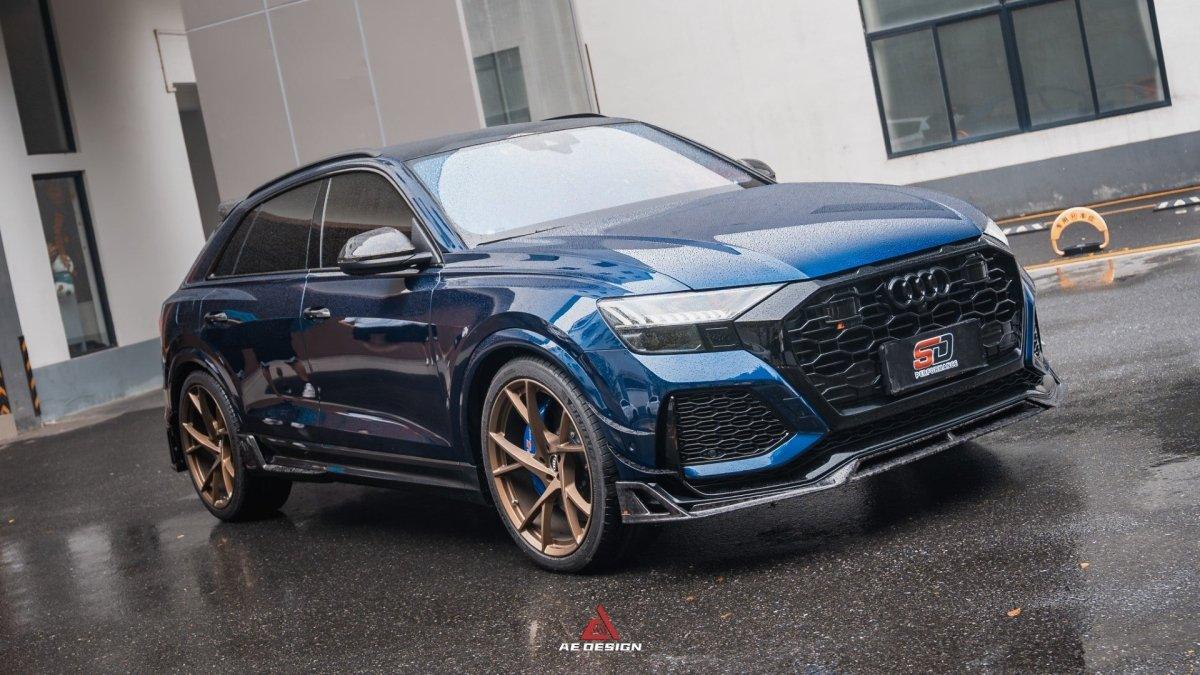 Audi RSQ8 2021 2022 2023 2024 with Aftermarket Parts - AE Front Lip?Carbon Fiber?from ArmorExtend