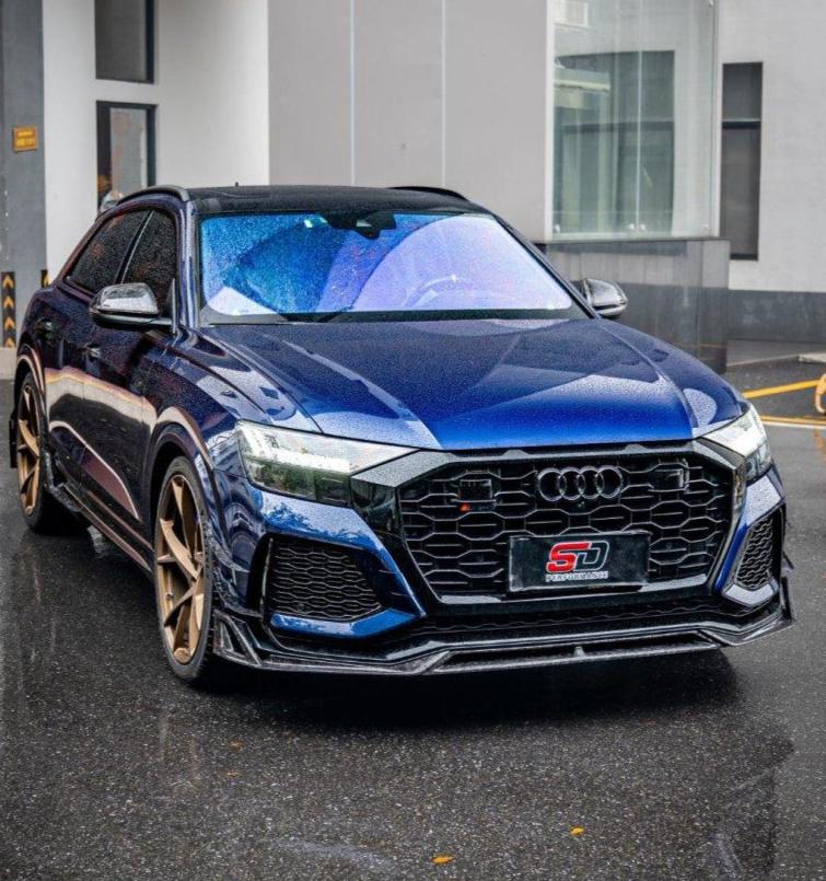 Audi RSQ8 2021 2022 2023 2024 with Aftermarket Parts - AE Front Lip?Carbon Fiber?from ArmorExtend