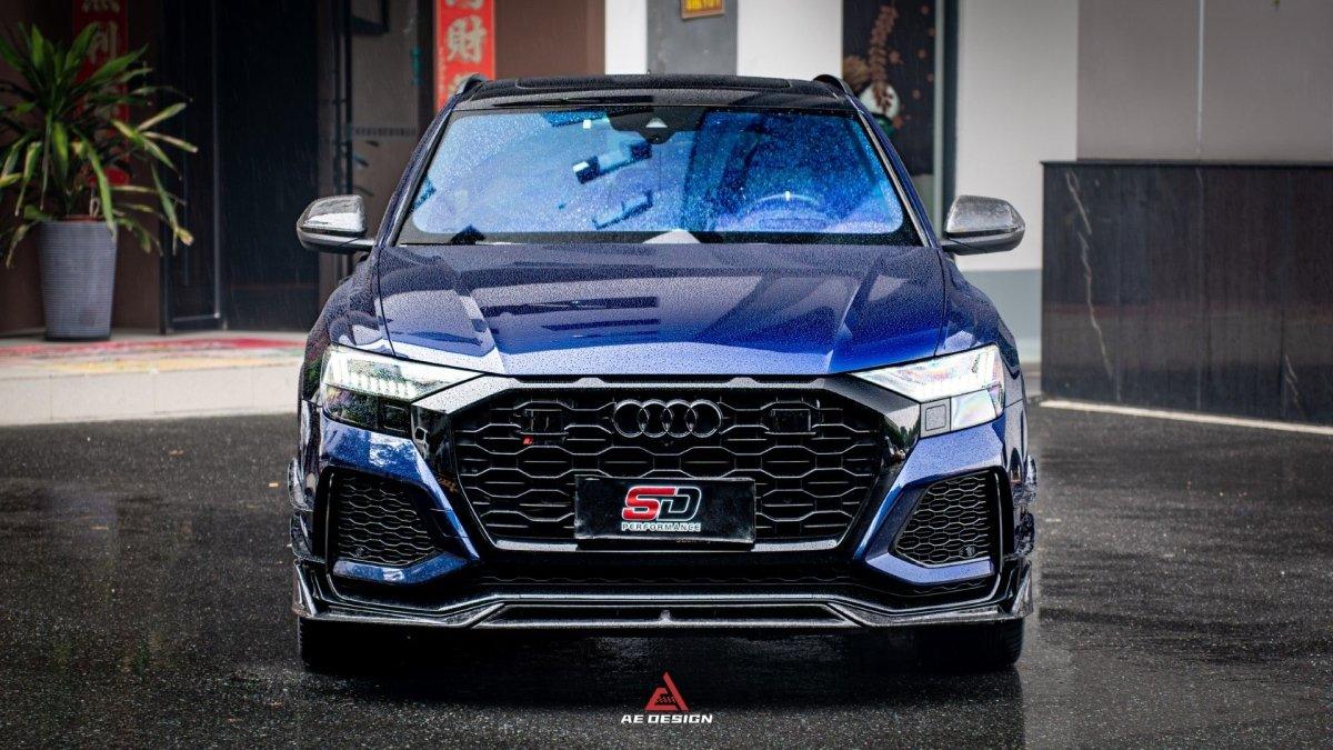 Audi RSQ8 2021 2022 2023 2024 with Aftermarket Parts - AE Front Lip Carbon Fiber from ArmorExtend