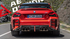 BMW M2 M2C G87 2023 2024 with Aftermarket Parts - ART Style Rear Bumper Upper Valences Carbon Fiber from ArmorExtend