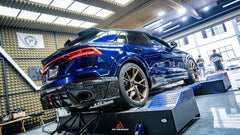 Audi RSQ8 2021 2022 2023 2024 SQ8 Q8 (requires you to upgrade the exhaust tips to RSQ8 version) 2020 2021 2022 2023 2024 with Aftermarket Parts - AE Rear Diffuser Carbon Fiber from ArmorExtend