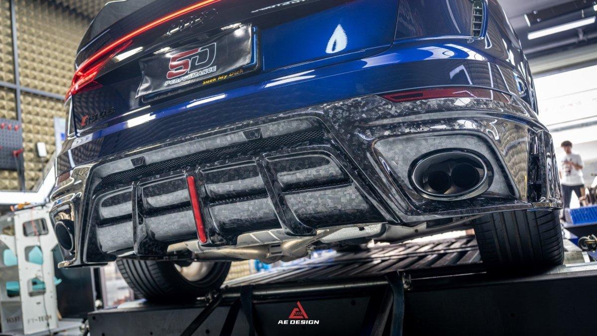 Audi RSQ8 2021 2022 2023 2024 SQ8 Q8 (requires you to upgrade the exhaust tips to RSQ8 version) 2020 2021 2022 2023 2024 with Aftermarket Parts - AE Rear Diffuser?Pre-Preg Carbon Fiber?from?ArmorExtend