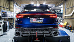 Audi RSQ8 2021 2022 2023 2024 SQ8 Q8 (requires you to upgrade the exhaust tips to RSQ8 version) 2020 2021 2022 2023 2024 with Aftermarket Parts - AE Rear Diffuser Carbon Fiber from ArmorExtend