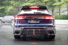 Audi RSQ8 2021 2022 2023 2024 SQ8 Q8 (requires you to upgrade the exhaust tips to RSQ8 version) 2020 2021 2022 2023 2024 with Aftermarket Parts - AE Rear Diffuser Carbon Fiber from ArmorExtend