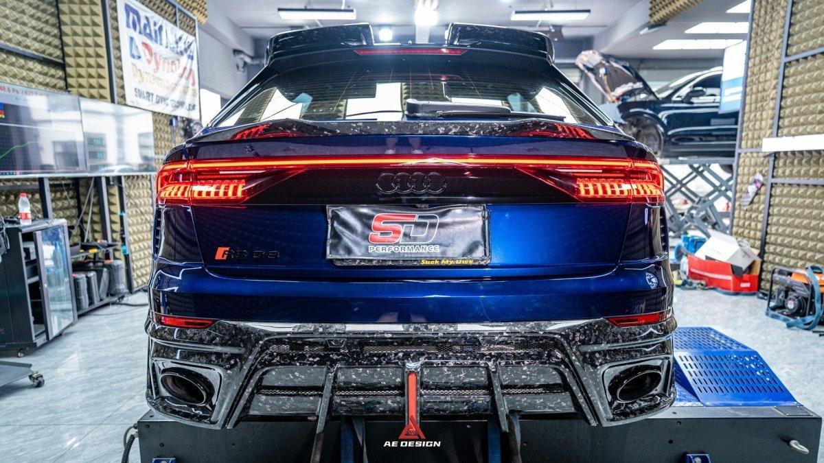 Audi RSQ8 2021 2022 2023 2024 SQ8 Q8 (requires you to upgrade the exhaust tips to RSQ8 version) 2020 2021 2022 2023 2024 with Aftermarket Parts - AE Rear Diffuser?Pre-Preg Carbon Fiber?from?ArmorExtend