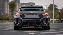 BMW M2 M2C G87 2023 2024 with Aftermarket Parts - ART & ART Street Version & AE Track Version Style Rear Diffuser & Canards Carbon Fiber from ArmorExtend
