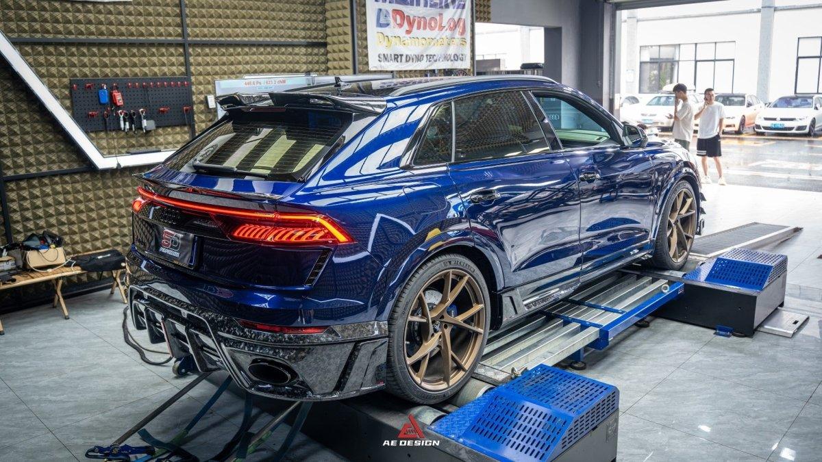 Audi Q8 SQ8 RSQ8 2020 2021 2022 2023 2024 with Aftermarket Parts - AE Rear Spoiler?Carbon Fiber?from ArmorExtend