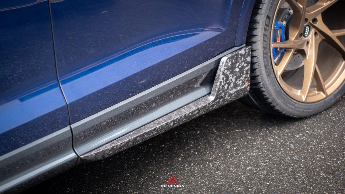 Audi Q8 SQ8 RSQ8 2020 2021 2022 2023 2024 with Aftermarket Parts - AE Side Skirts Carbon Fiber from ArmorExtend