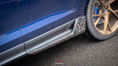 Audi Q8 SQ8 RSQ8 2020 2021 2022 2023 2024 with Aftermarket Parts - AE Side Skirts?Carbon Fiber?from ArmorExtend