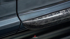 Audi Q8 SQ8 RSQ8 2020 2021 2022 2023 2024 with Aftermarket Parts - AE Side Skirts?Carbon Fiber?from ArmorExtend
