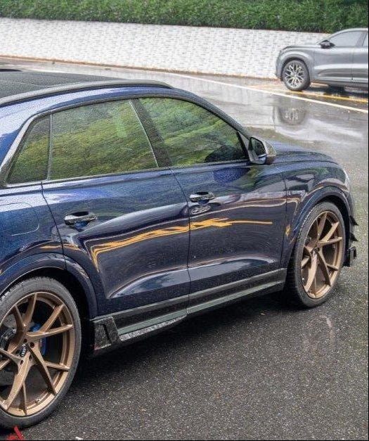 Audi Q8 SQ8 RSQ8 2020 2021 2022 2023 2024 with Aftermarket Parts - AE Side Skirts?Carbon Fiber?from ArmorExtend