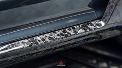 Audi Q8 SQ8 RSQ8 2020 2021 2022 2023 2024 with Aftermarket Parts - AE Side Skirts?Carbon Fiber?from ArmorExtend