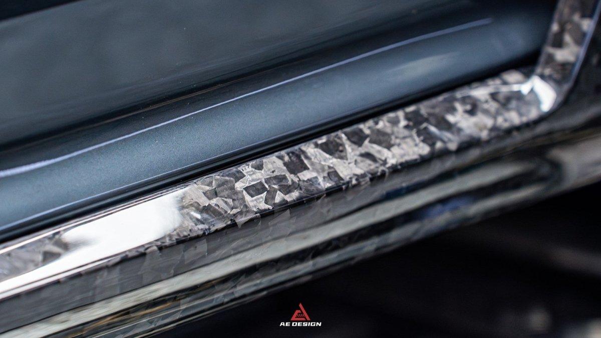 Audi Q8 SQ8 RSQ8 2020 2021 2022 2023 2024 with Aftermarket Parts - AE Side Skirts?Carbon Fiber?from ArmorExtend