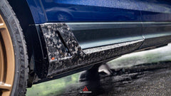 Audi Q8 SQ8 RSQ8 2020 2021 2022 2023 2024 with Aftermarket Parts - AE Side Skirts?Carbon Fiber?from ArmorExtend