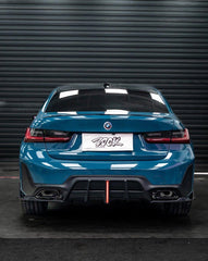 BMW 3 Series 330i (With M-Package Bumper, does not fit base model) M340i G20 G21 LCI 2023 2024?with Aftermarket Parts - Plustic?Style?Rear Diffuser & Canards ABS from ArmorExtend